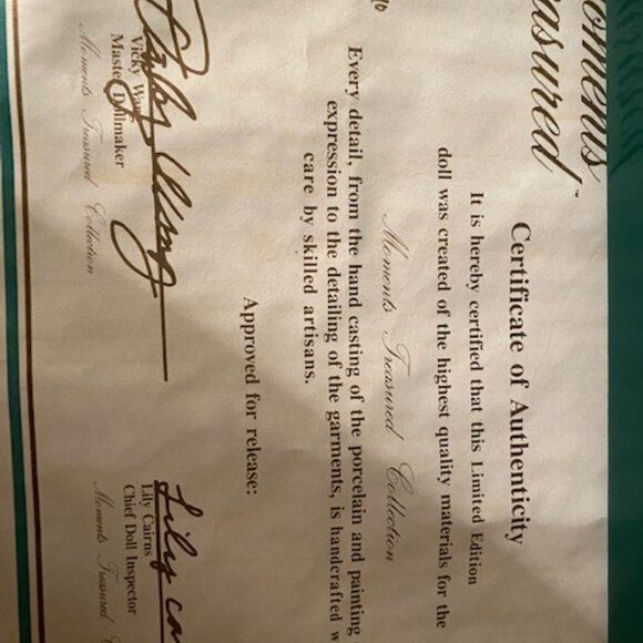 Vintage Moments Treasured African American Porcelain Limited Edition Doll- PEARL - Picture 3 of 16